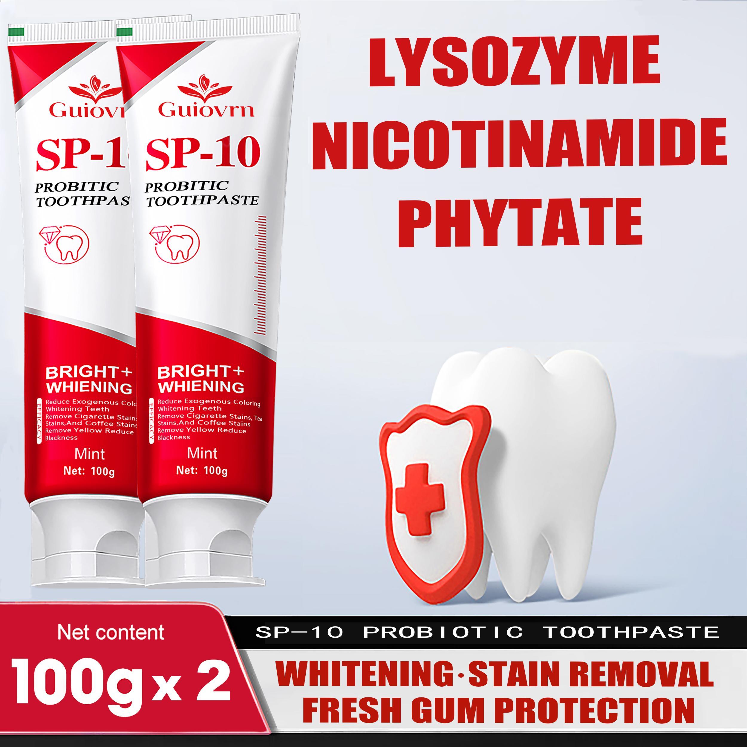 SP10 Probiotic Whitening Toothpaste Minty Freshness, Reduces Pigmentation, Protects Gums, Daily Oral Care Solution,Self-pickup Only
