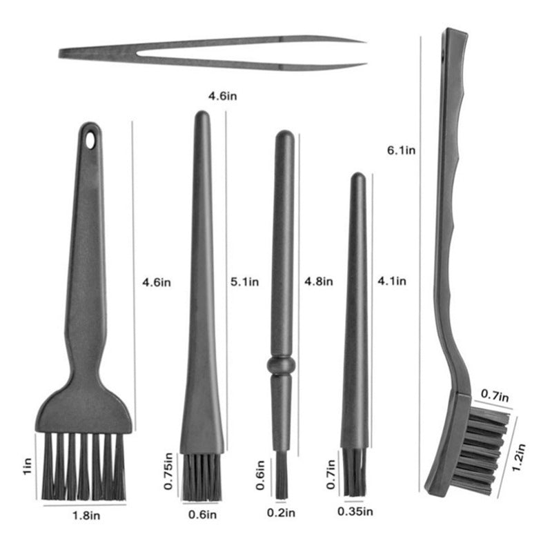 6-In-1 Portable Handle Anti-Static Brush Cleaning Keyboard Brush Kit
