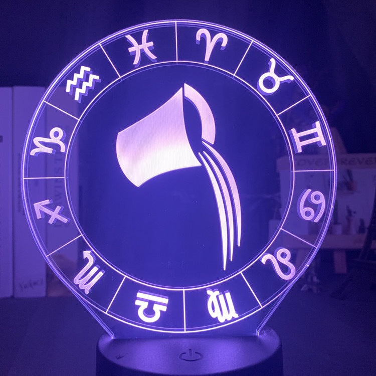Twelve constellations acrylic 3d night light