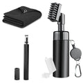 1Pc 3 In 1 Golf Club Cleaning Kit Golf Club Cleaner Brush With 5Oz Water Bottle Retractable Clip Groove Sharpener Golf Towel Gift For Golfers