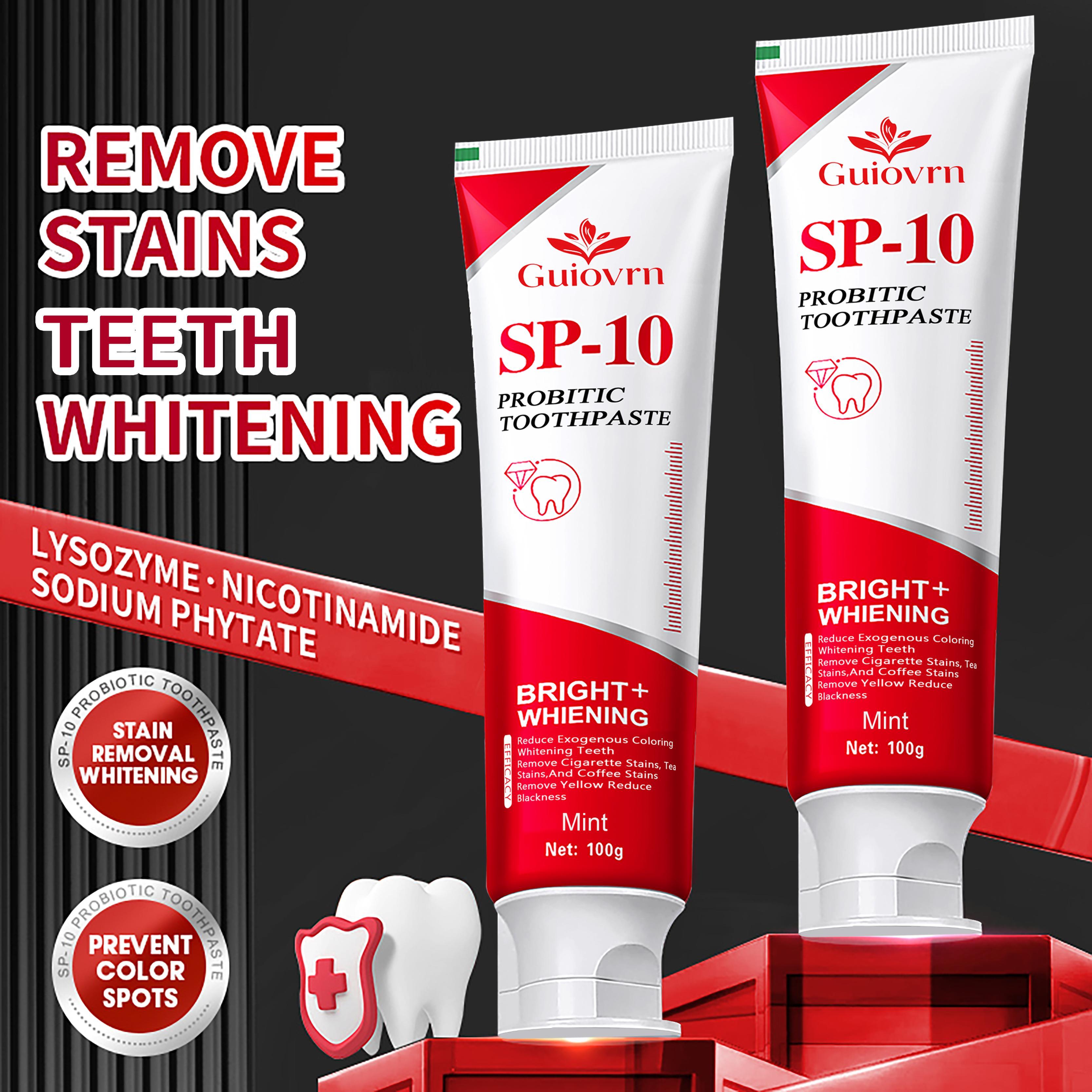 SP10 Probiotic Whitening Toothpaste Minty Freshness, Reduces Pigmentation, Protects Gums, Daily Oral Care Solution,Self-pickup Only