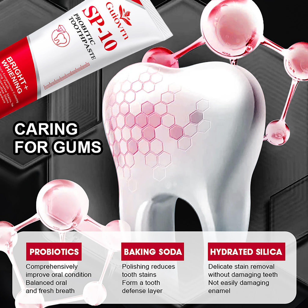 SP10 Probiotic Whitening Toothpaste Minty Freshness, Reduces Pigmentation, Protects Gums, Daily Oral Care Solution,Self-pickup Only
