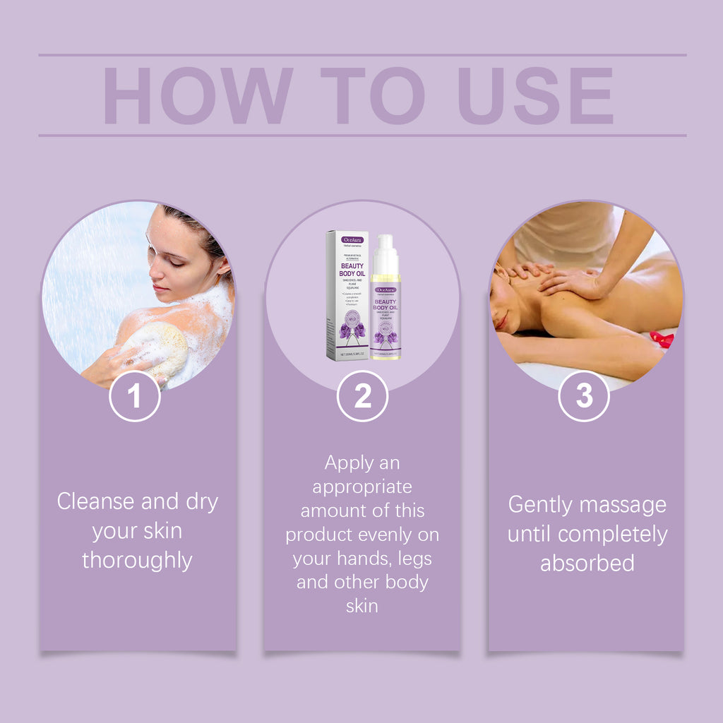 OceAura Body Moisturizing Care Oil, Daily Skin Care Moisturizing And Refreshing Care Oil